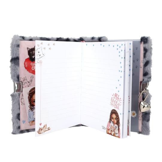 TOPModel dagboek met slot blauw COSY CAT