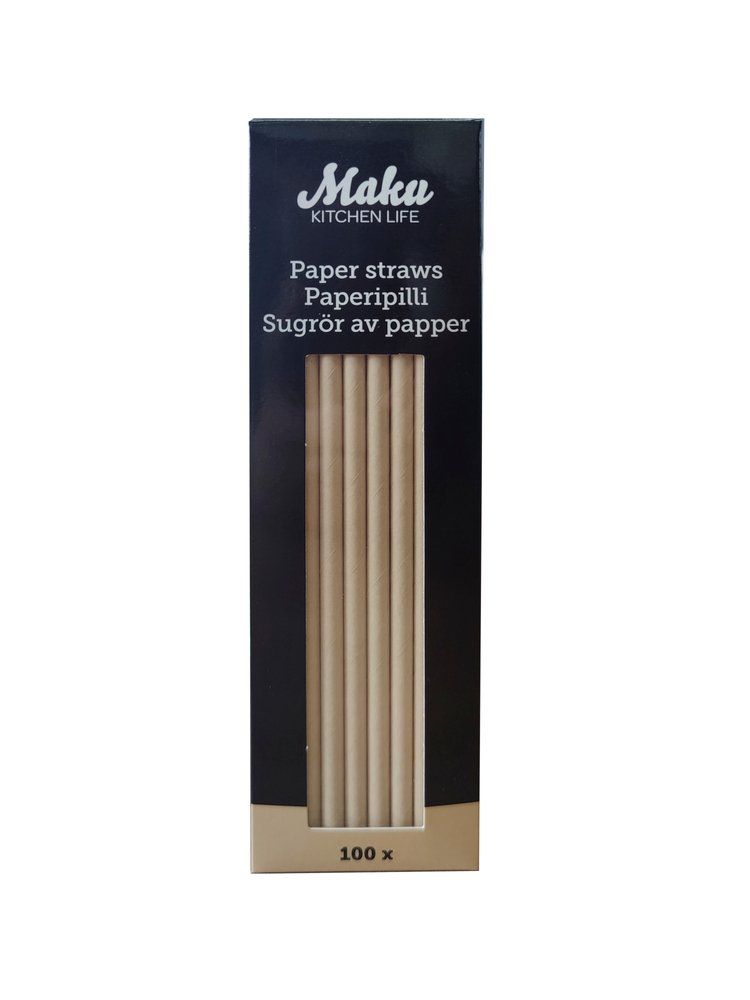 Maku Papieren rietjes set van 100 stuks