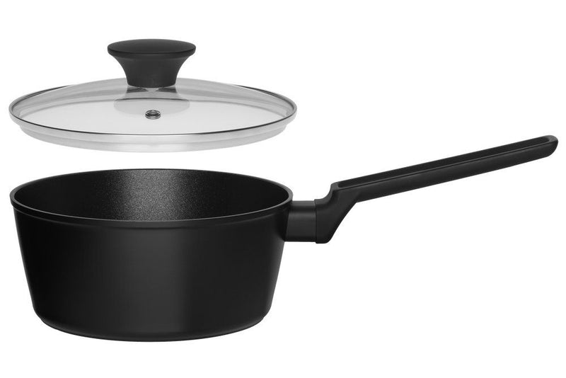 Deal steelpan met glazen deksel 1,7 L – 16 cm