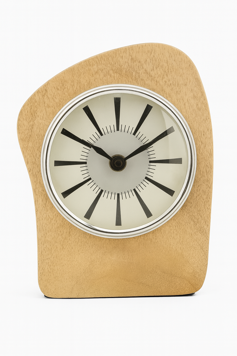 Klok Jessy L naturel hout 1xAAex 14,5x6,5x18cm