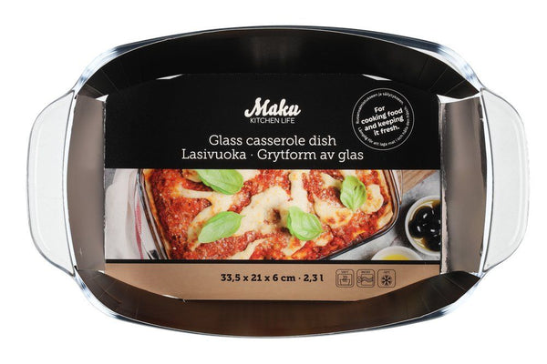 Maku Glazen ovenschaal 2,3 L 33,5x21,5 cm