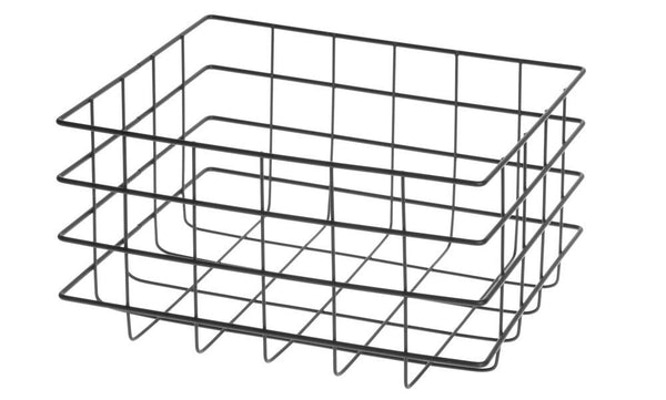 Maku Opbergmand metaal zwart 25x20x12,5 cm