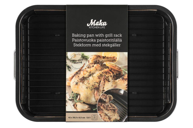 Maku Kitchen Life bakvorm met grillrek 5,6 L 42x30,5 cm