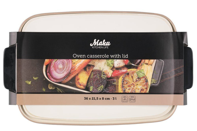 Maku Kitchen Life keramische ovenschaal met deksel