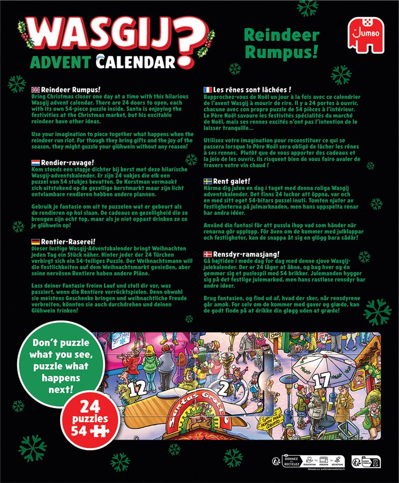 Puzzel Wasgij Advent Calendar 2025 24x50 stukjes