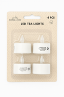 Theelicht LED wit met timer 6/18u 4 stuks