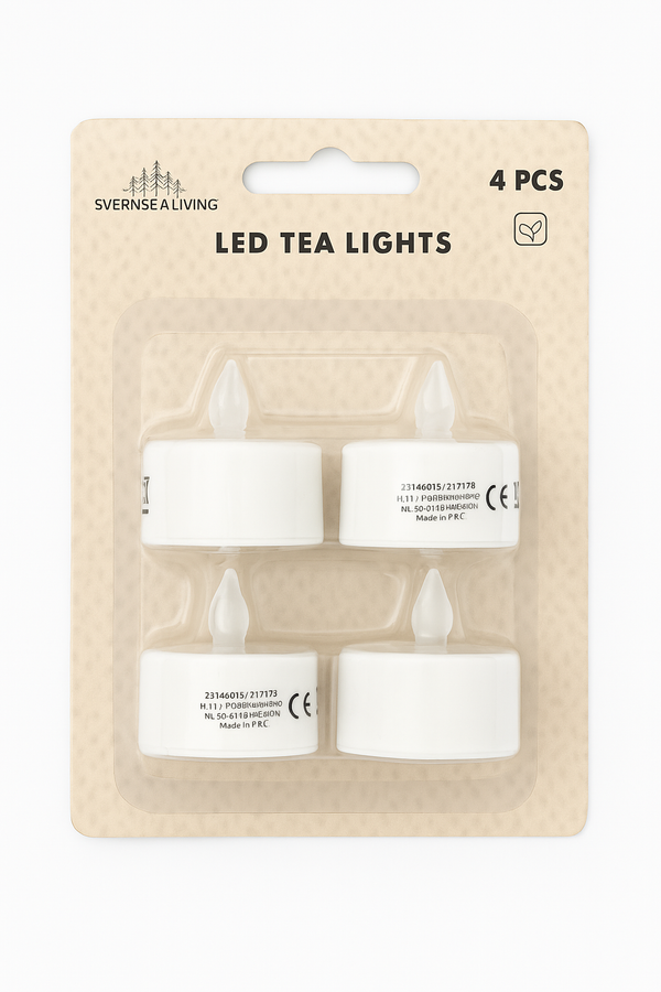 Theelicht LED wit met timer 6/18u 4 stuks