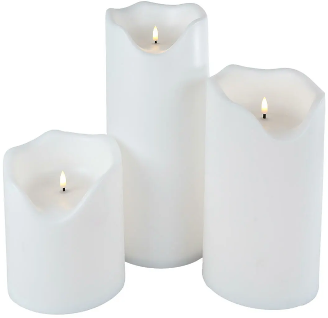 XXL LED Kaarsen set van 3 Outdoor, met timer