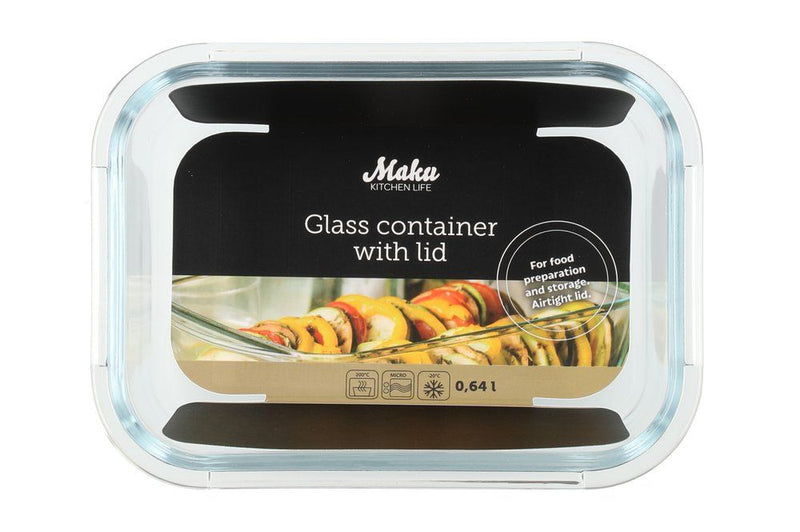 Maku Ovenschaal glas met deksel 0,64 L 17,5x13 cm