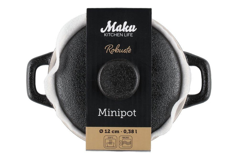 Maku Robuste Cocotte keramiek met deksel 0,38 L 12 cm