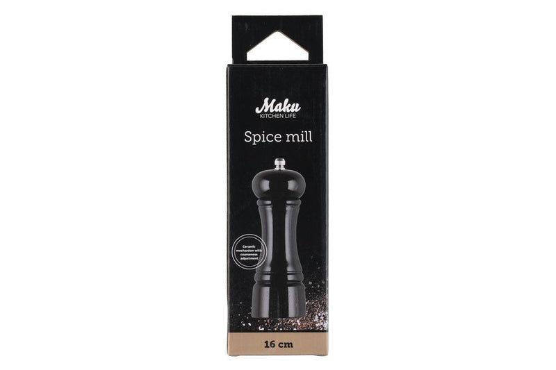 Maku Peper/Zout Molen zwart 16 cm