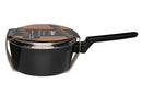 Deal steelpan met glazen deksel 1,7 L – 16 cm