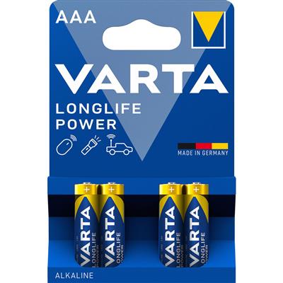 Varta Batterij Alkaline Longlife Power - 4 x AAA
