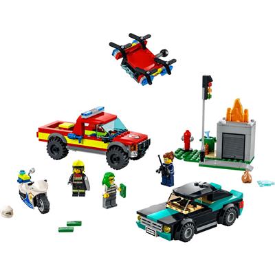LEGO City Brandweer en Politie achtervolging - 60319