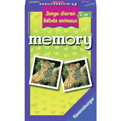 Spel Memory Jonge dieren pocket